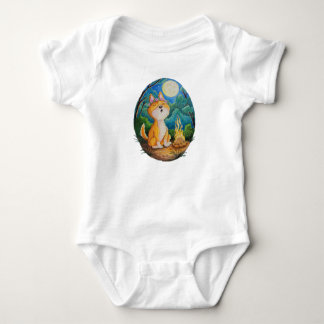Body Australian Dingo howling on baby romper playsuit