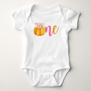 Body Automne Floral Citrouille Baby Girl's 1er annivers