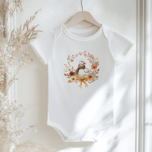 Body Automne Silence Goose Rustique Wreath Bow Baby sho