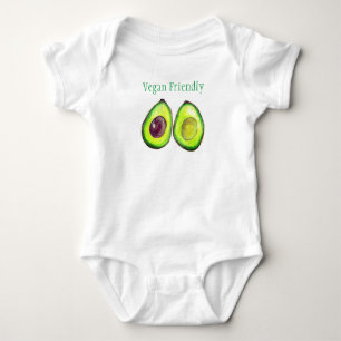 Body Avocado Enfants Texte Vegan Alimentation Fruit sai