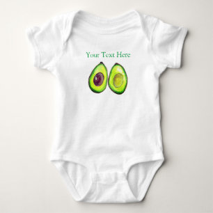 Body Avocado Kids Text Vegan Food Healthy Fruit Baby B