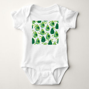 Body Avocado, timbre texturé, motif transparent.