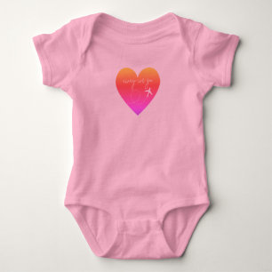 Body Away We Go Travel Ombre Heart Girls Shirt