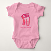 B est pour Ballet Pink Pointe Toe Chaussures Dance
