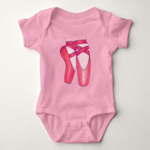Body Baby Ballerina Ballet Rose Danse Pointe Chaussures