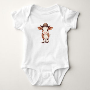 Body Baby Calf, Baby Cow en Casquette