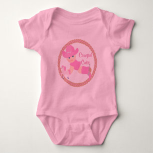 Body Baby Cowgirl Casquette rose Bottes et Cheval