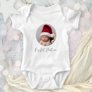 Body Baby First Christmas Script Photo circulaire perso