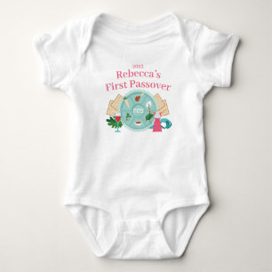 Body Baby Girl 1ère Pâque Pink Nom Année