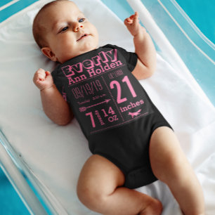Body Baby Girl Birth Record Fox rose Lettres