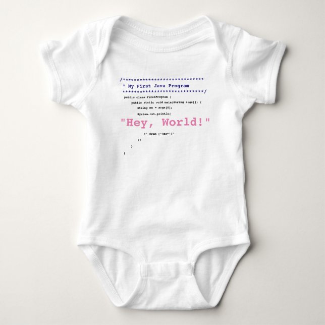 Body Baby Girl First Java Programme (Devant)