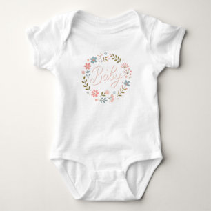 Body Baby Girl - Floral "Baby" Design