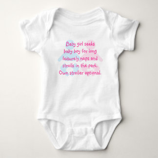 Body Baby Girl recherche bébé garçon drôle T-shirt