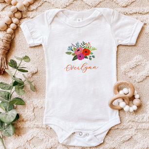 Body Baby in Bloom Vêtement Bébé Fleur Nom