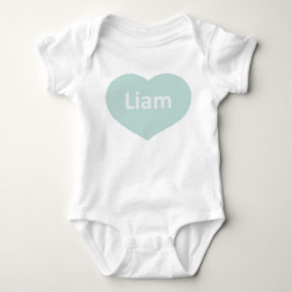 Body Baby Liam Blanc bleu-vert Coeur Bébé Bodysuit