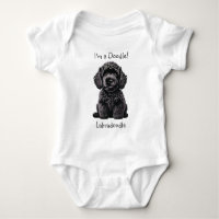Baby shower Cute Labradoodle Puppy - Je suis un Do