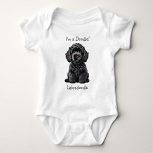 Body Baby shower Cute Labradoodle Puppy - Je suis un Do