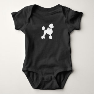 Body Baby shower de chien de caniche gris gris gris gri