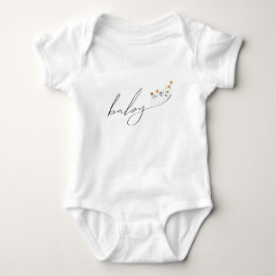 Body Baby shower Fleur sauvage coloré