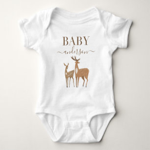 Body Baby shower naturel moderne cerf de forêt