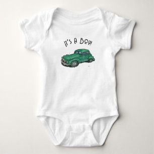 Body Baby shower pour un garçon, berline antique