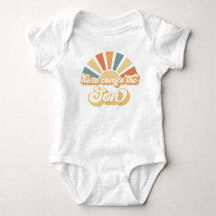 Body Baby shower Soleil Venez Ici Le Son Jaune Rayons