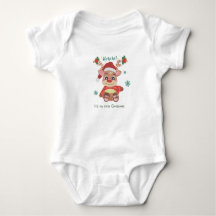 Baby's First Christmas Cute Reindeer Holiday
