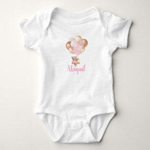 Body Ballons en peluche rose et or