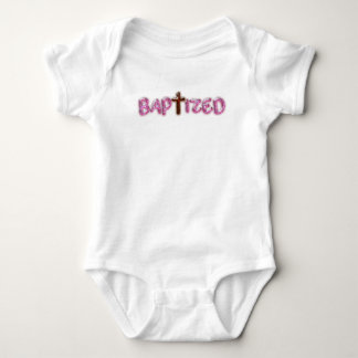 Body Baptisé - Costume de bébé Croix Rose - Baptême Cad