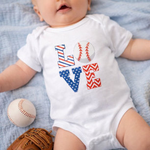 Body Baseball rouge blanc et bleu
