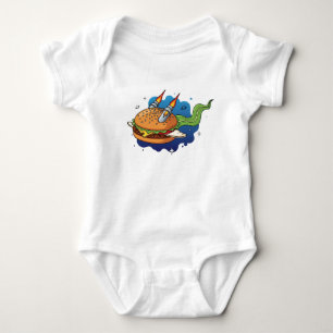 Body Bateau fusée de burger de dessin animé créatif dan