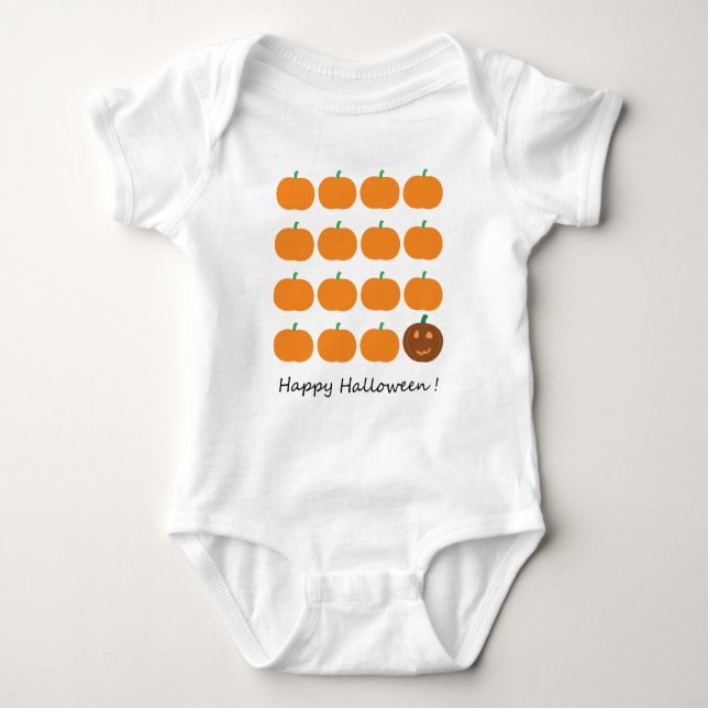 Body Beau Patch Citrouille Halloween (Devant)