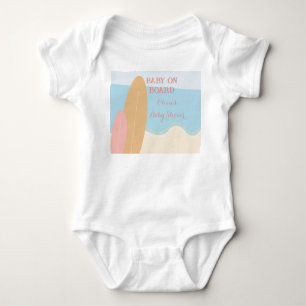 Body Bébé à bord du Baby shower de plage surf