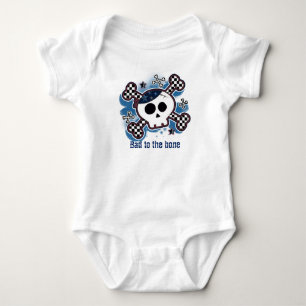 Body Bébé à plaid et crâne personnalisé en une pièce