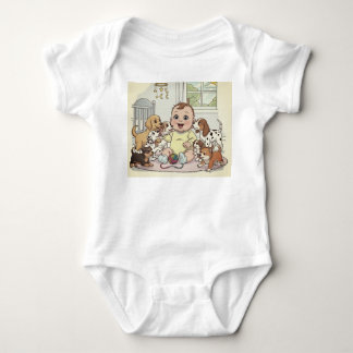 Body "Bébé adorable et Chiens Cartoon Baby