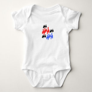 Body bébé Alien Pixel Rétro; Style Arcade Mignon