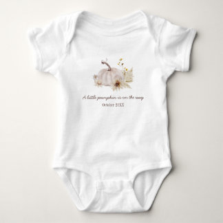 Body Bébé aquarelle crème rustique citrouille d'automne