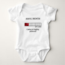 Body bébé avec étape importante aquarelle drôle | 