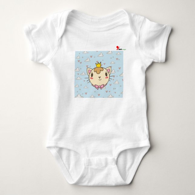 Body bébé avec un design de chat mignon  (Devant)