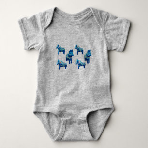 Body Bébé Bleu Dala Cheval Costume Corps