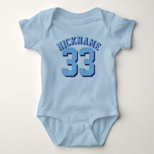 Body Bébé bleu Design Jersey Sport