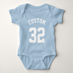Body Bébé bleu et blanc Jersey Design