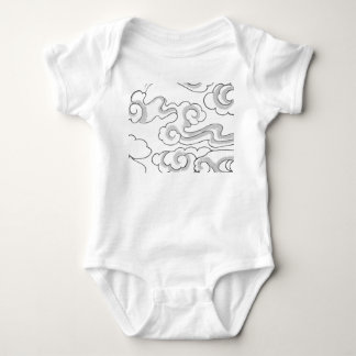 BODY BÉBÉ BODYSUIT MOTIF JAPONAIS CLOUD NOM PERSONNALIS