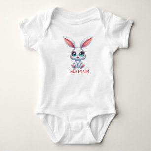Body bébé 'Bonjour Maman' – Joli design de lapin
