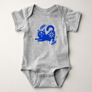 Body bébé chat bleu joueur – CozyBun