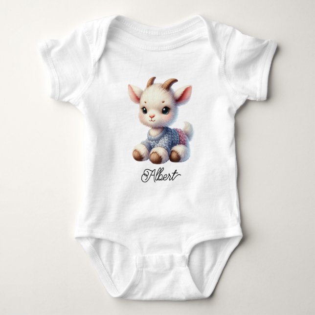 Body Bébé chèvre mignon (Devant)