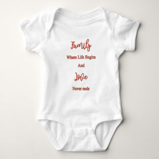 Body bébé Citation Famille | Nouveau bébé signific
