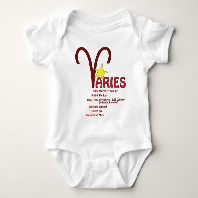 Body Bébé de traits de Bélier (Devant)