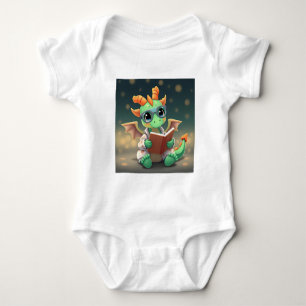 Body Bébé dragon lisant un livre