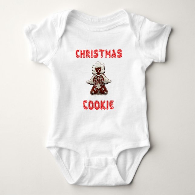 Body bébé drôle "COOKIE DE NOËL" (Devant)